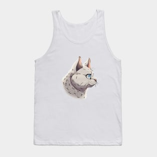 White British Shorthair Side Portrait Tank Top